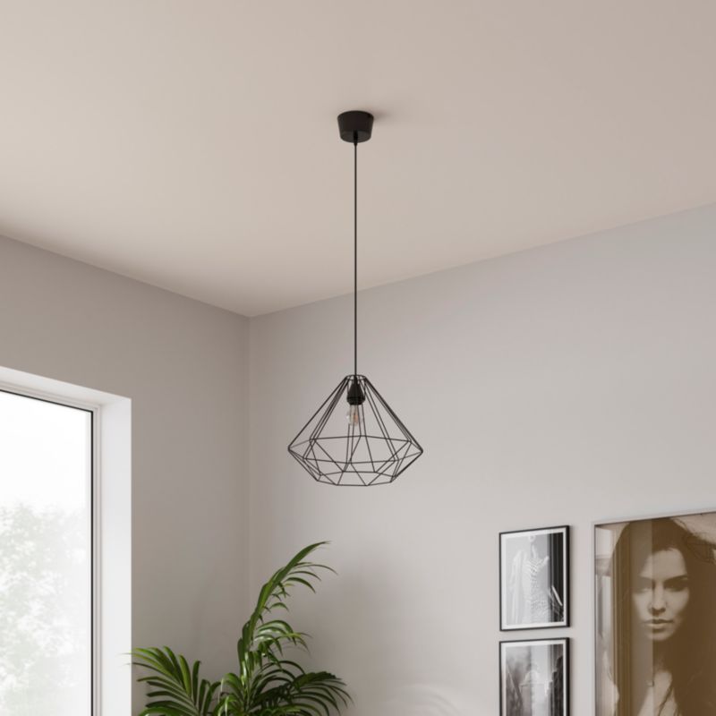 Lampa wisząca GoodHome Smertrio 1 x E27 44 cm czarna