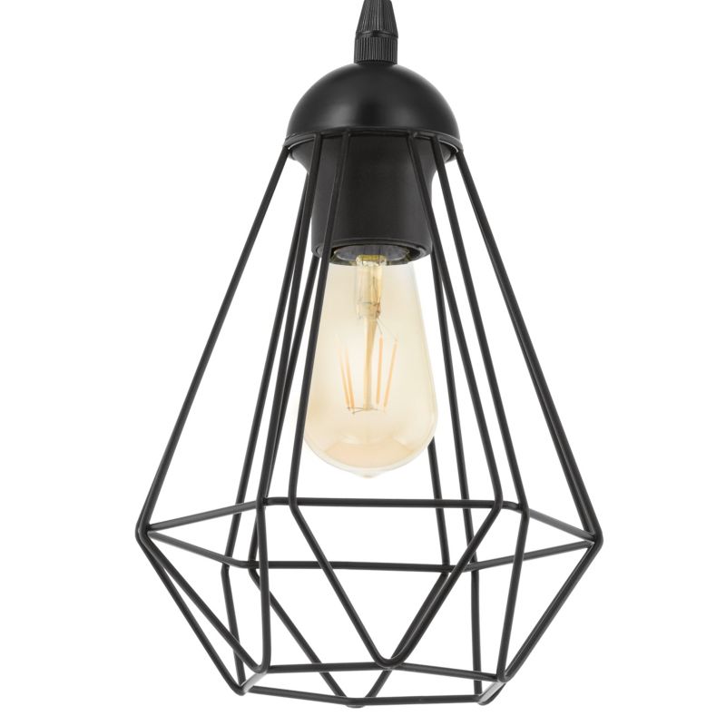Lampa wisząca GoodHome Smertrio 3-punktowa E27 czarna