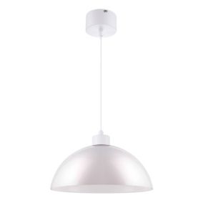 Lampa wisząca GoodHome Songor 1-punktowa E27 28 cm opal