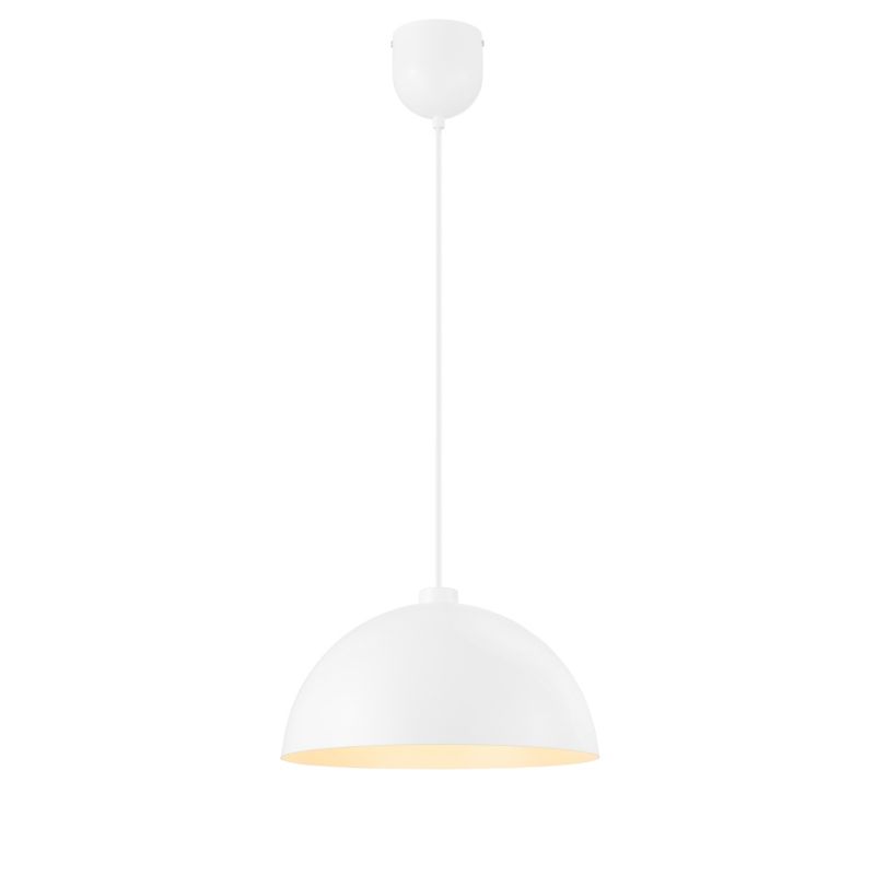 Lampa wisząca GoodHome Songor 1-punktowa E27 38 cm biała