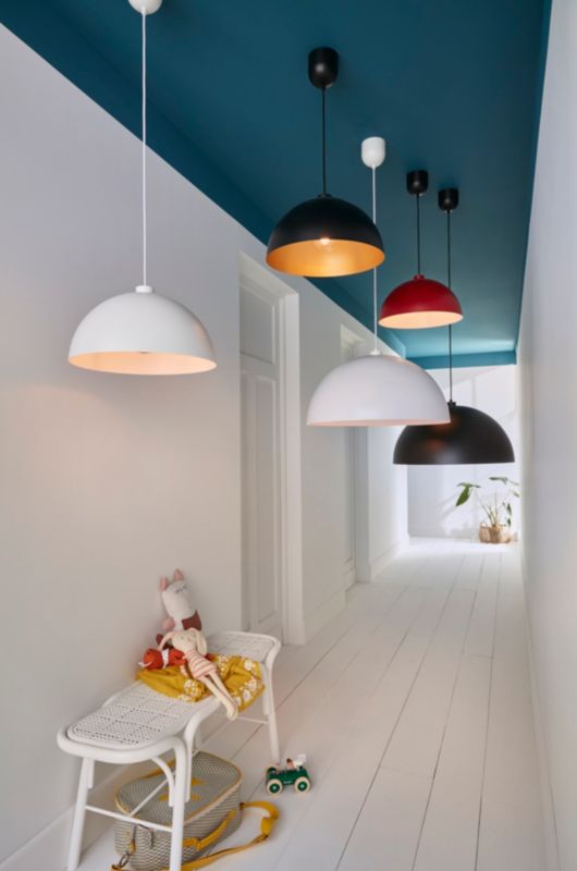 Lampa wisząca GoodHome Songor 1-punktowa E27 38 cm biała
