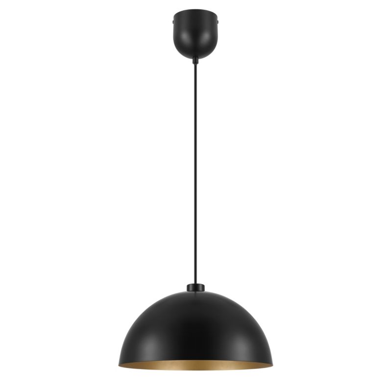 Lampa wisząca GoodHome Songor 1-punktowa E27 38 cm czarna