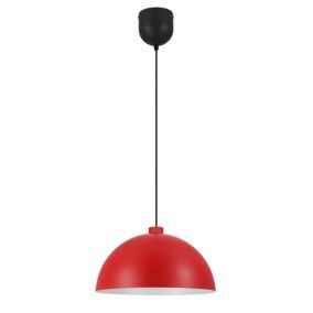 Lampa wisząca GoodHome Songor 1-punktowa E27 38 cm czerwona