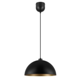 Lampa wisząca GoodHome Songor 1-punktowa E27 58 cm czarna