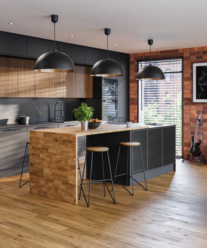 Lampa wisząca GoodHome Songor 1-punktowa E27 58 cm czarna