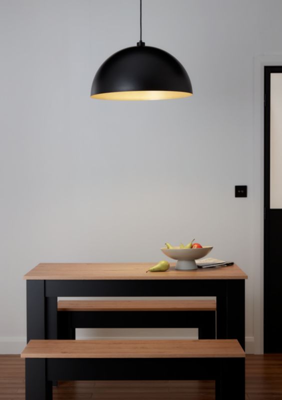 Lampa wisząca GoodHome Songor 1-punktowa E27 58 cm czarna