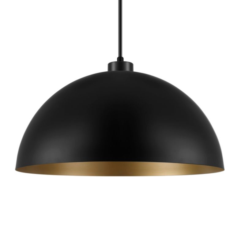 Lampa wisząca GoodHome Songor 1-punktowa E27 58 cm czarna