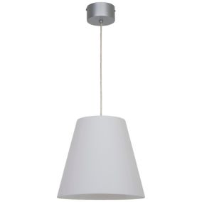 Lampa wisząca GoodHome Syenite 1-punktowa E27 32 cm srebrna