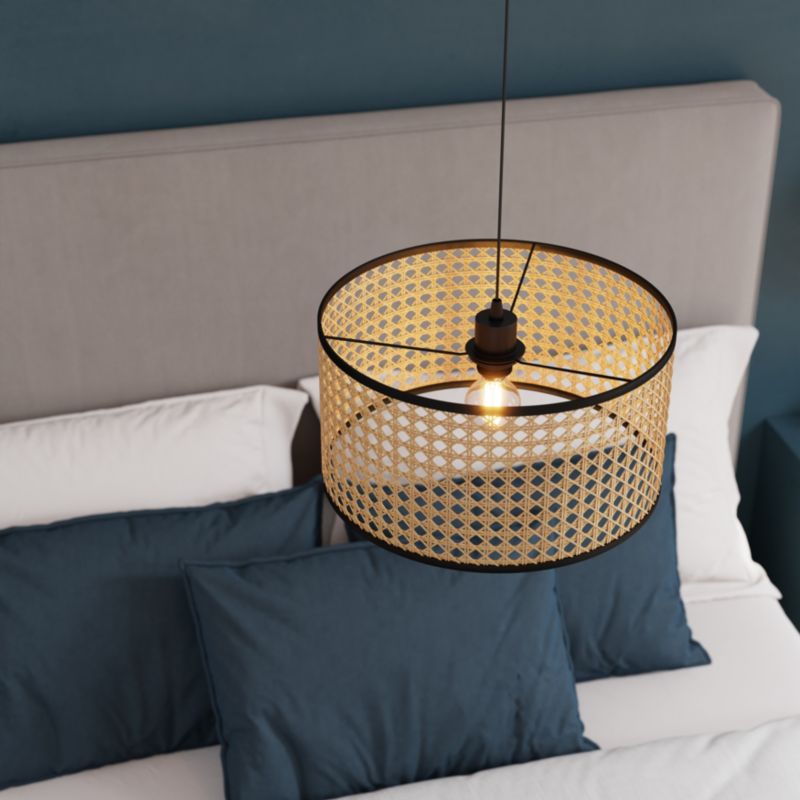 Lampa wisząca GoodHome Tonkin 1 X E27 rattan