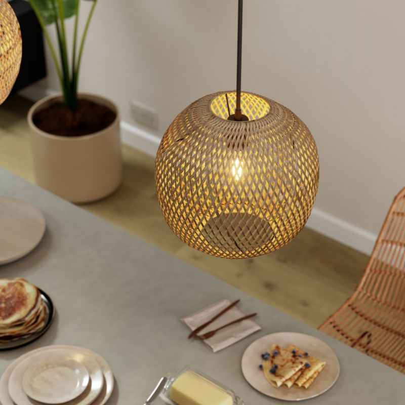 Lampa wisząca GoodHome Verdin 1 x E27 35 cm bambus