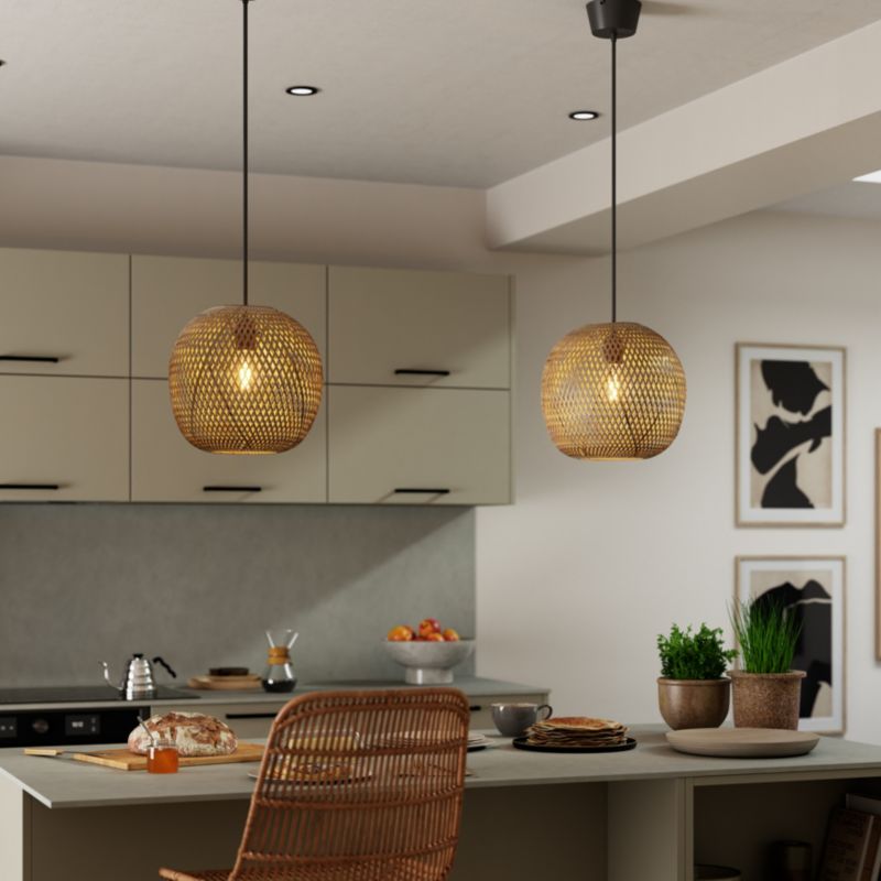 Lampa wisząca GoodHome Verdin 1 x E27 35 cm bambus
