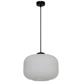 Lampa wisząca GoodHome Walgis 1-punktowa 30 W E27 chrom / biała