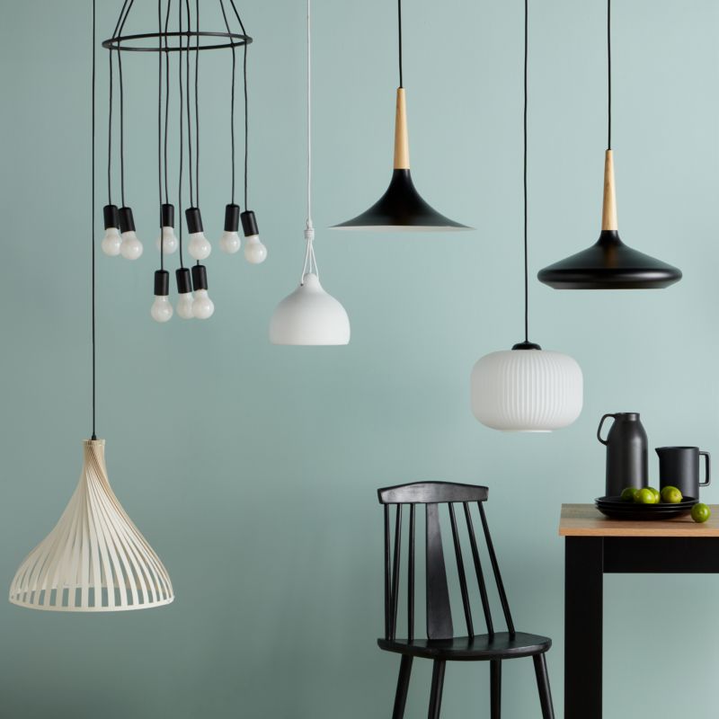 Lampa wisząca GoodHome Walgis 1-punktowa 30 W E27 chrom / biała
