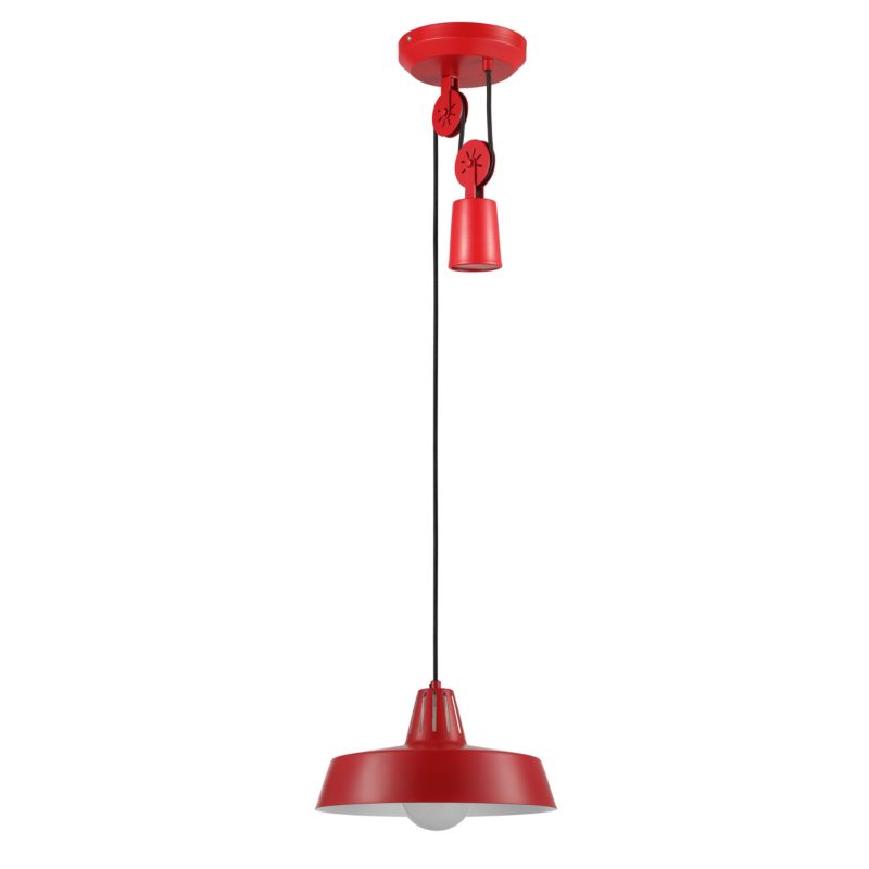 Lampa wisząca GoodHome Yarra 1-punktowa E27 czerwona