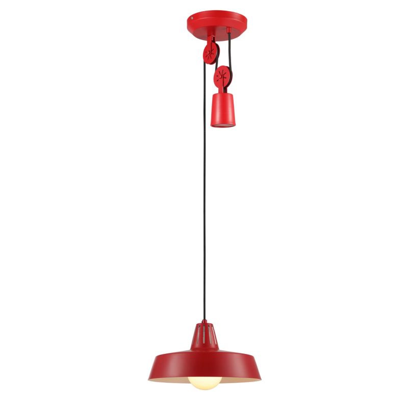 Lampa wisząca GoodHome Yarra 1-punktowa E27 czerwona