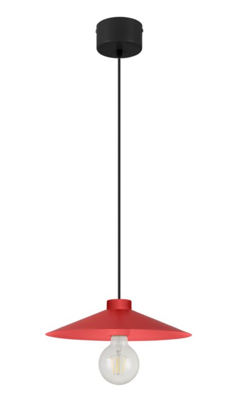 Lampa wisząca GoodHome Zanbar 1-punktowa E27 czerwona