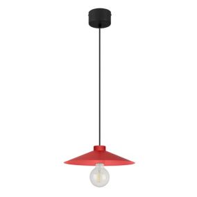 Lampa wisząca GoodHome Zanbar 1-punktowa E27 czerwona