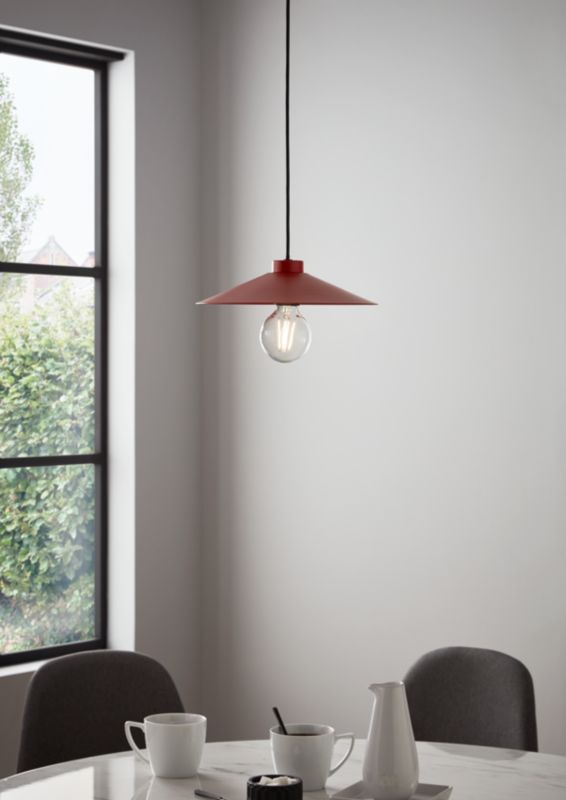 Lampa wisząca GoodHome Zanbar 1-punktowa E27 czerwona