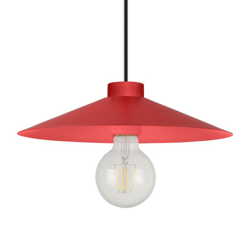 Lampa wisząca GoodHome Zanbar 1-punktowa E27 czerwona