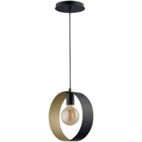 Lampa wisząca Happy 1-punktowa E27 czarna / złota