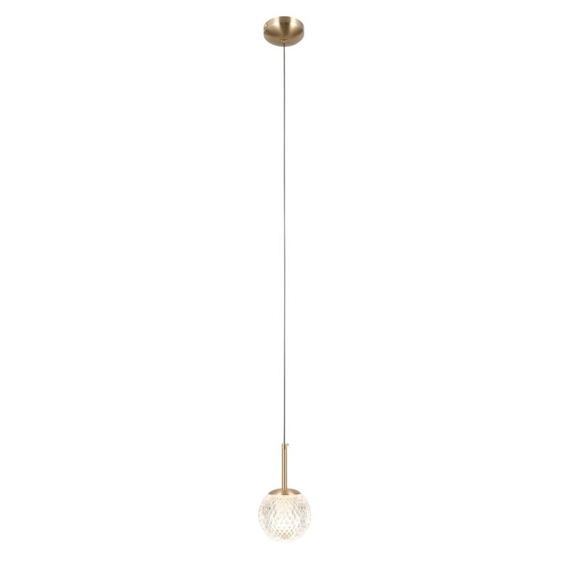 Lampa wisząca Italux Padri 1 x G9 złota