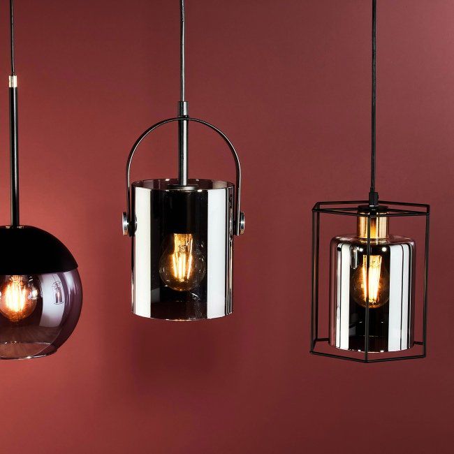 Lampa wisząca Kalula 1 x 40 W E27 czarna/brązowa