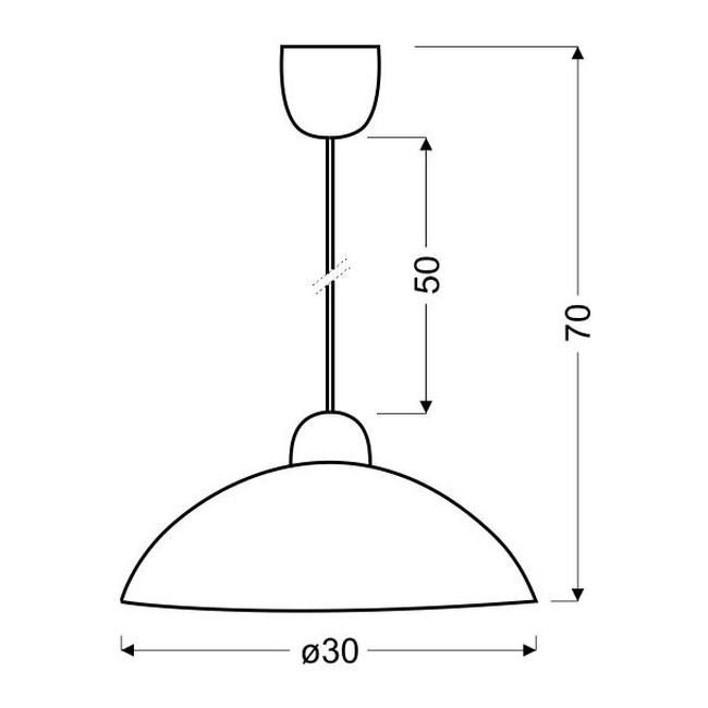 Lampa wisząca Lakonia 1 x 60 W E27 biała