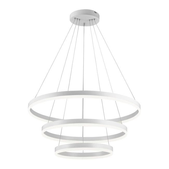 Lampa wisząca LED Fokko 4600 lm 80 cm biała