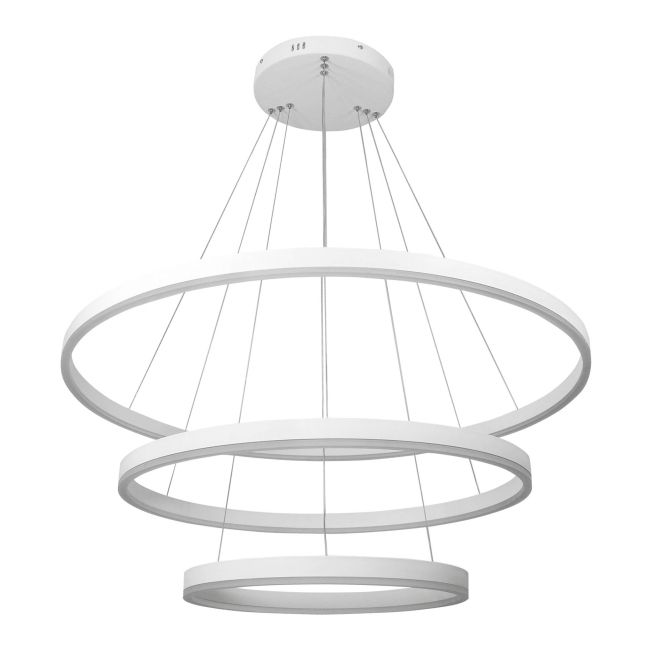 Lampa wisząca LED Fokko 4600 lm 80 cm biała