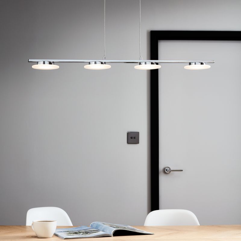 Lampa wisząca LED GoodHome Giedi 4-punktowa 1000 lm chrom