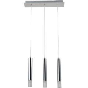 Lampa wisząca LED GoodHome Rossak 3-punktowa 1050 lm chrom