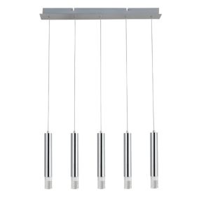 Lampa wisząca LED GoodHome Rossak 5-punktowa 1750 lm chrom