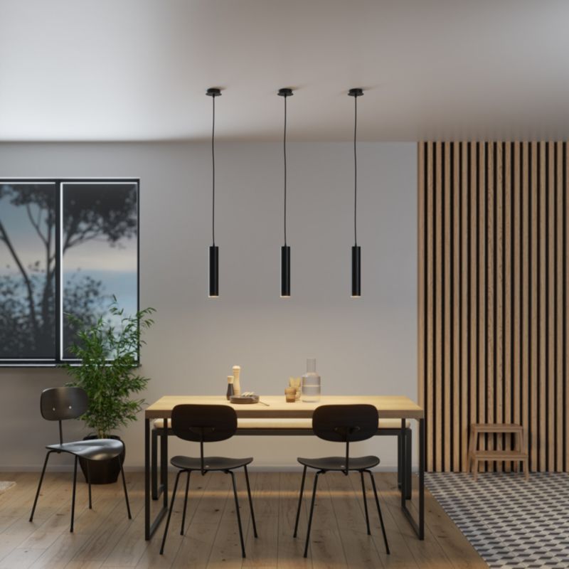 Lampa wisząca LED GoodHome Suartone 1-punktowa czarna matowa