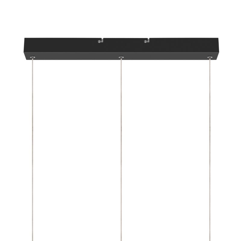 Lampa wisząca LED GoodHome Taphao 3-punktowa czarna matowa