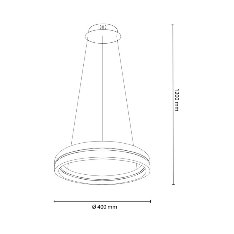 Lampa wisząca LED Milagro Gravity 36 W czarna/złota