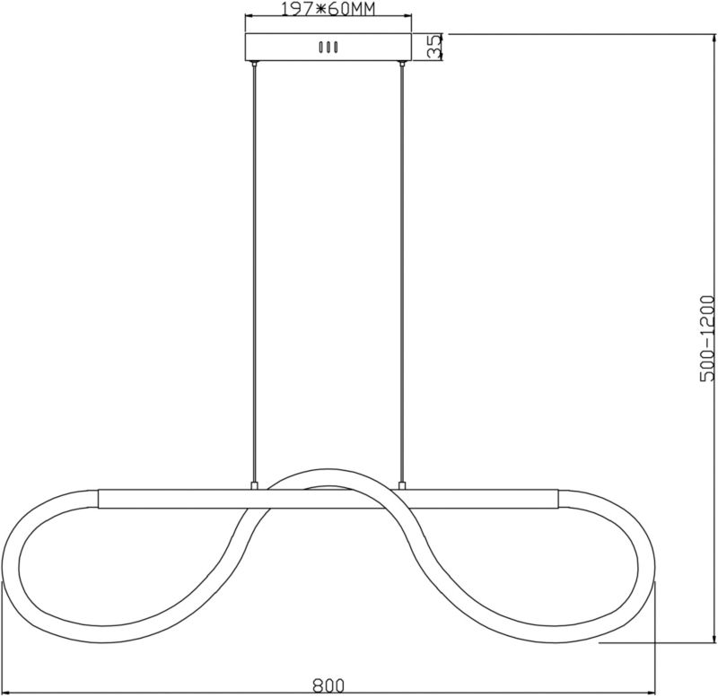 Lampa wisząca LED Savanah 16 W czarna