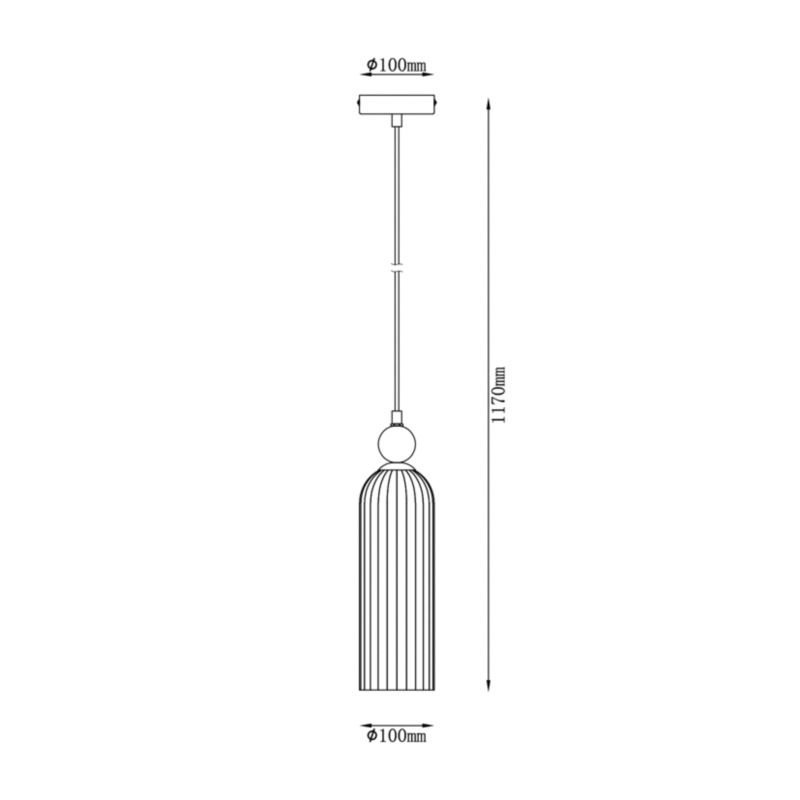 Lampa wisząca Levie 1 x E27 amber