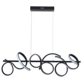 Lampa wisząca Lozanna 3600 lm 3000 - 4000 K czarna
