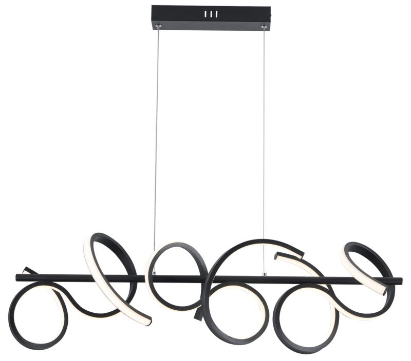 Lampa wisząca Lozanna 3600 lm 3000 - 4000 K czarna