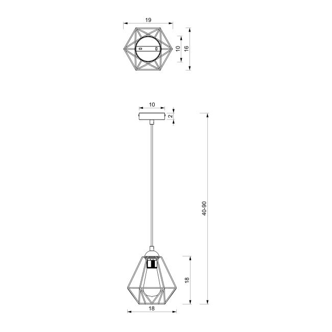 Lampa wisząca Luminex Basket 1-punktowa E27 S chrom