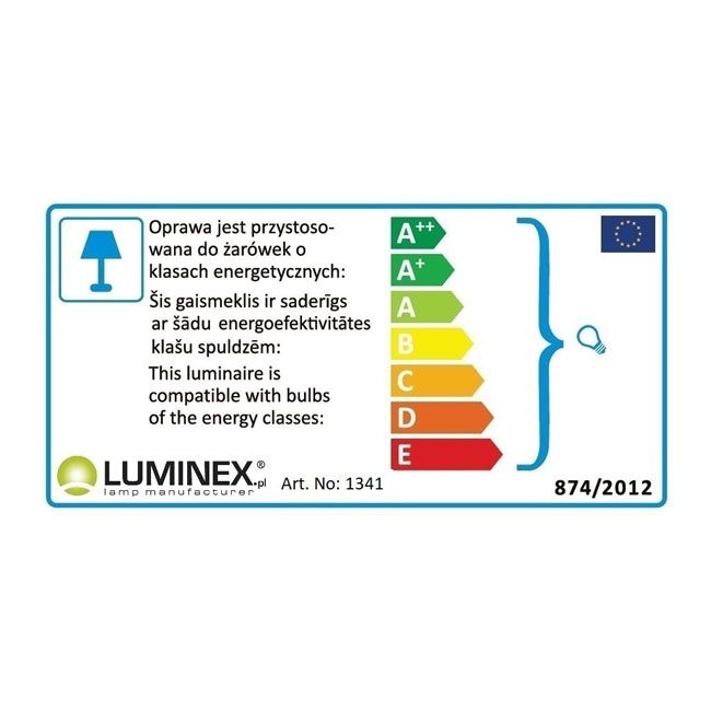 Lampa wisząca Luminex Hexagon 1 x 60 W E27 czarna