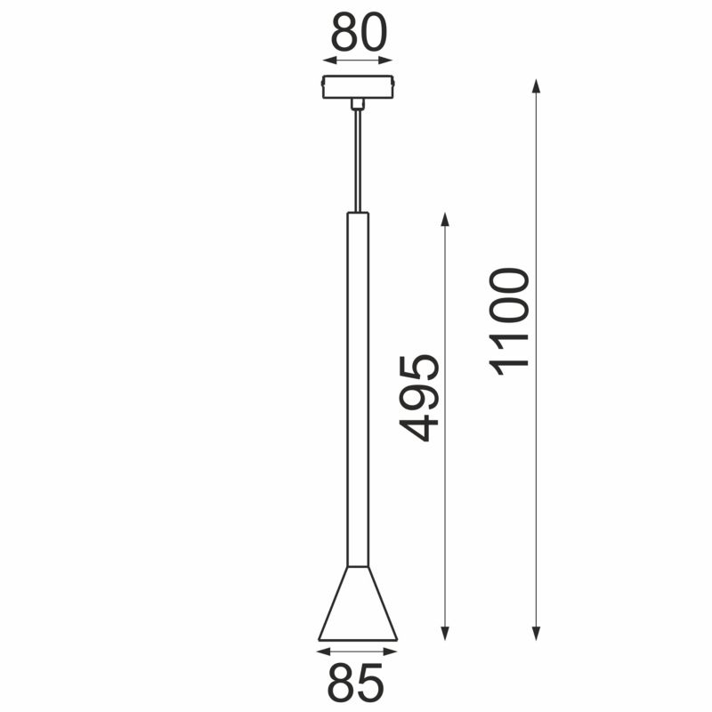 Lampa wisząca Luminex Mazzo 1 xGU10 czarna