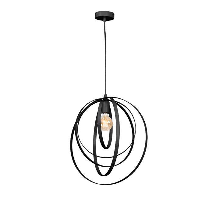 Lampa wisząca Luminex Ringo 1 x 60 W E27 czarna