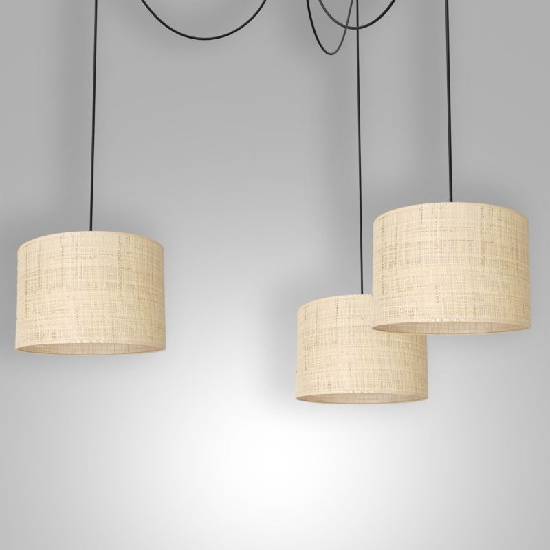 Lampa wisząca Luminex Spindel 3 x E27 rattan