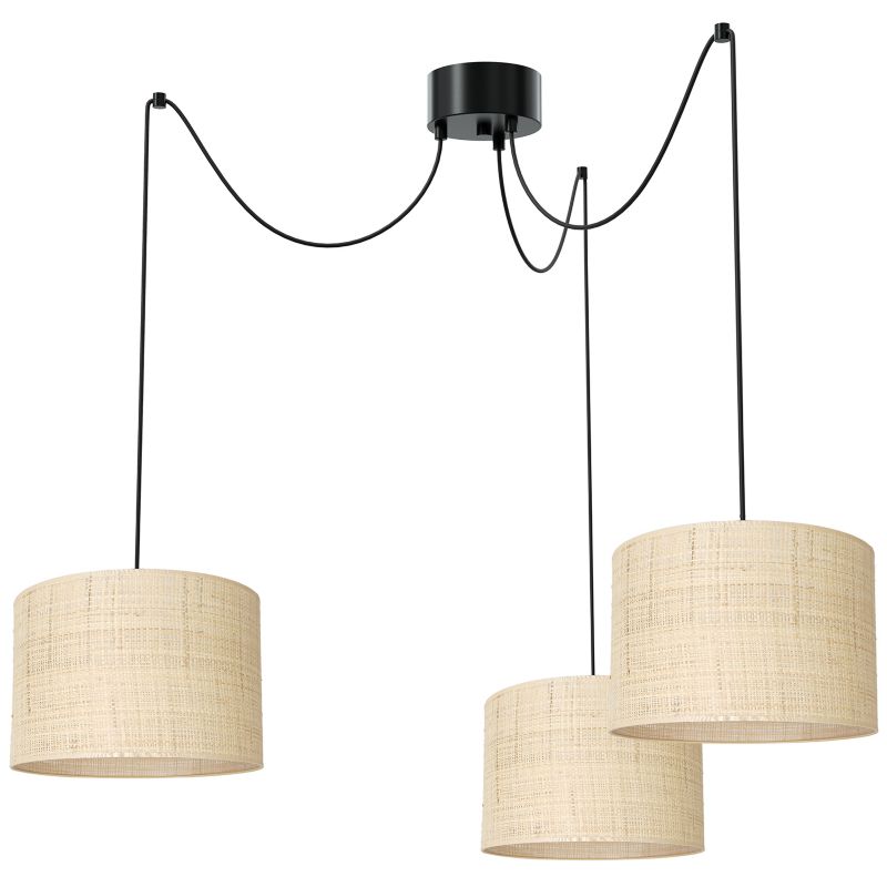 Lampa wisząca Luminex Spindel 3 x E27 rattan