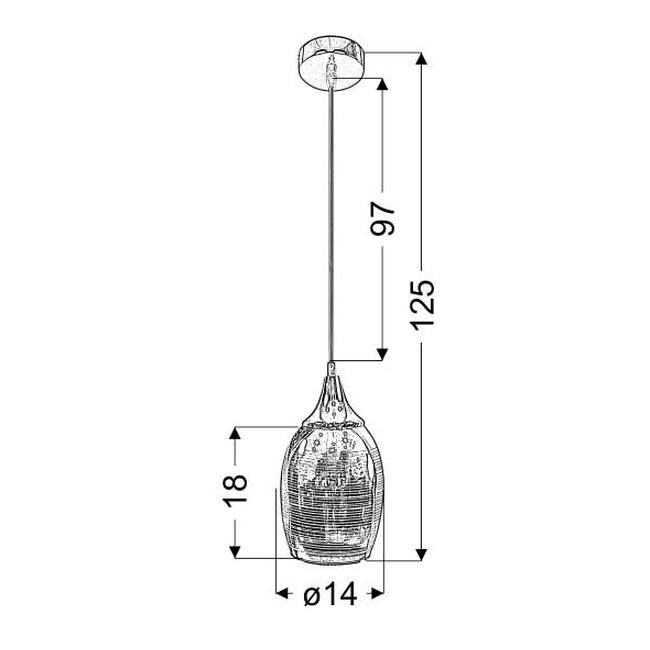 Lampa wisząca Marina 1 x 60 W E27 chrom