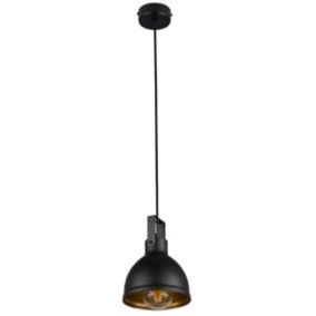 Lampa wisząca Mars 1-punktowa E27 czarna / złota