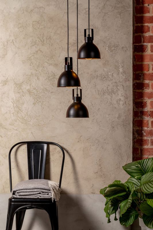Lampa wisząca Mars 3-punktowa E27 czarna / złota