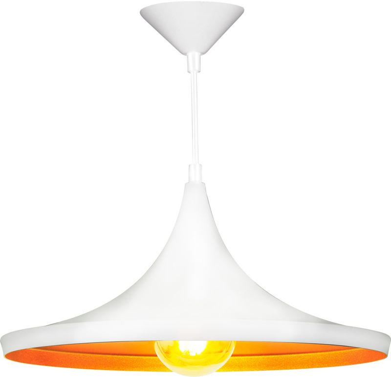Lampa wisząca Modern 1 x 60 W E27 biało-złota