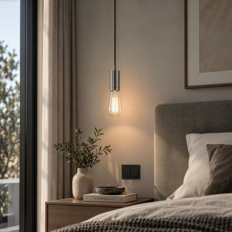 Lampa wisząca Moderna 1 x 60 W E27 shiny black